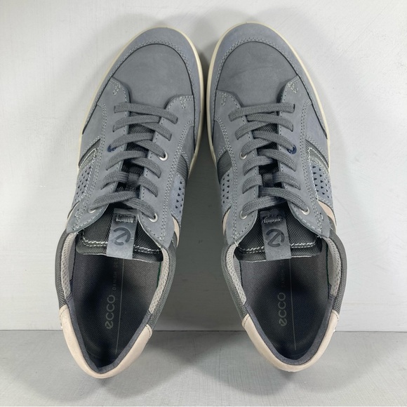 Ecco Collin 2.0 Casual Sneakers Suede Shoes Gray Blue Men 12-12.5 - Picture 7 of 9